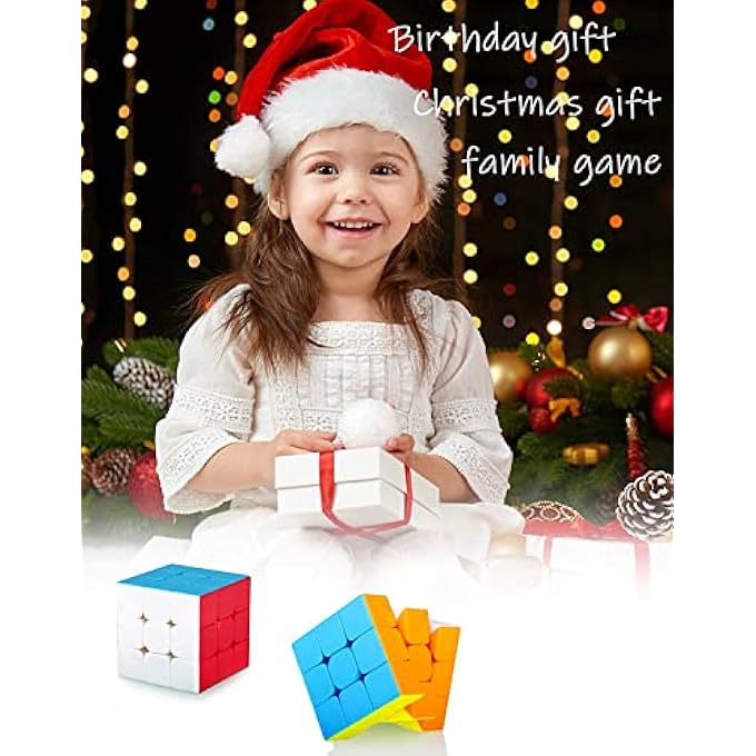 SPEED MAGIC CUBE STICKERLESS 3X3 3X3X3 SMOOTH MAGIC CUBE 3D TWIST BRAIN TEASERS STOCKING FILLER TOY - Image 4